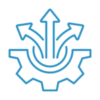 Flexible icon blue Flexible icon blue